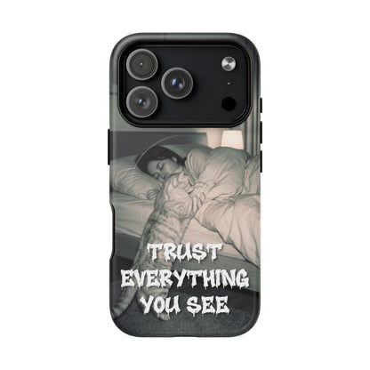 Phone Case ‘Trust Everything You See’ Surreal Sleep Graphic Tough Magnetic Case