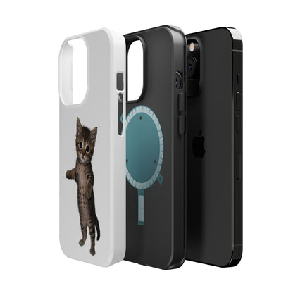 Cute Standing Kitten Magnetic Phone Case
