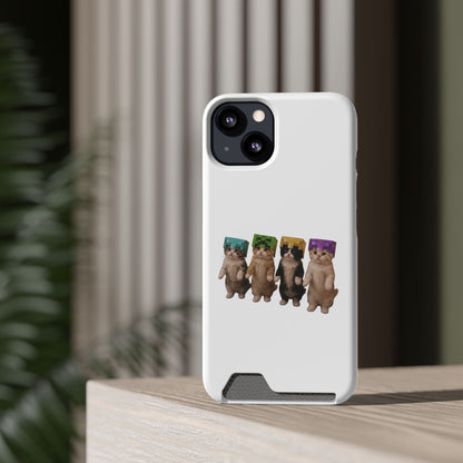 Minecraft Kittens Cat Phone Case with Card Holder