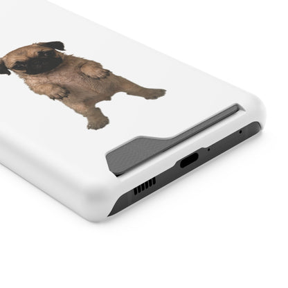 Cute Standing  Pug Card Holder Phone Case