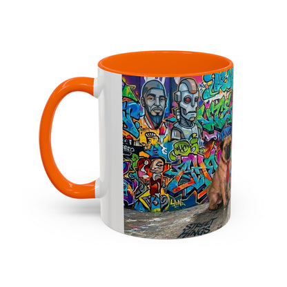 Graffiti Pets Coffee Mug — Colorful Street Art Dog & Cat Accent Mug (11/15oz)