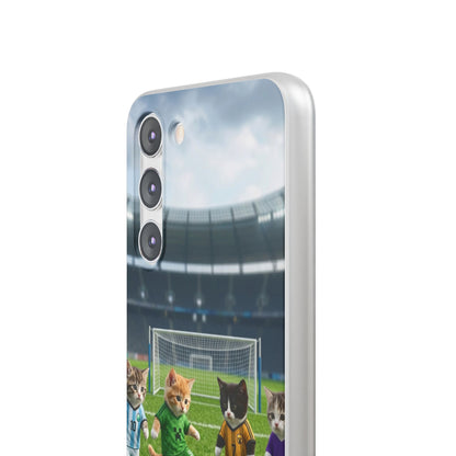 Cute Soccer Cats Phone Case — Kawaii Football Kit iPhone Cover