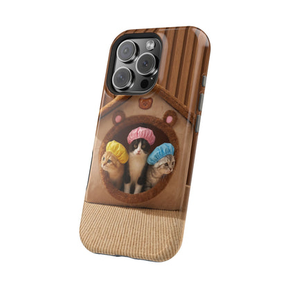 Cute Kittens in Cozy House Phone Case — Magnetic Impact-Resistant Case
