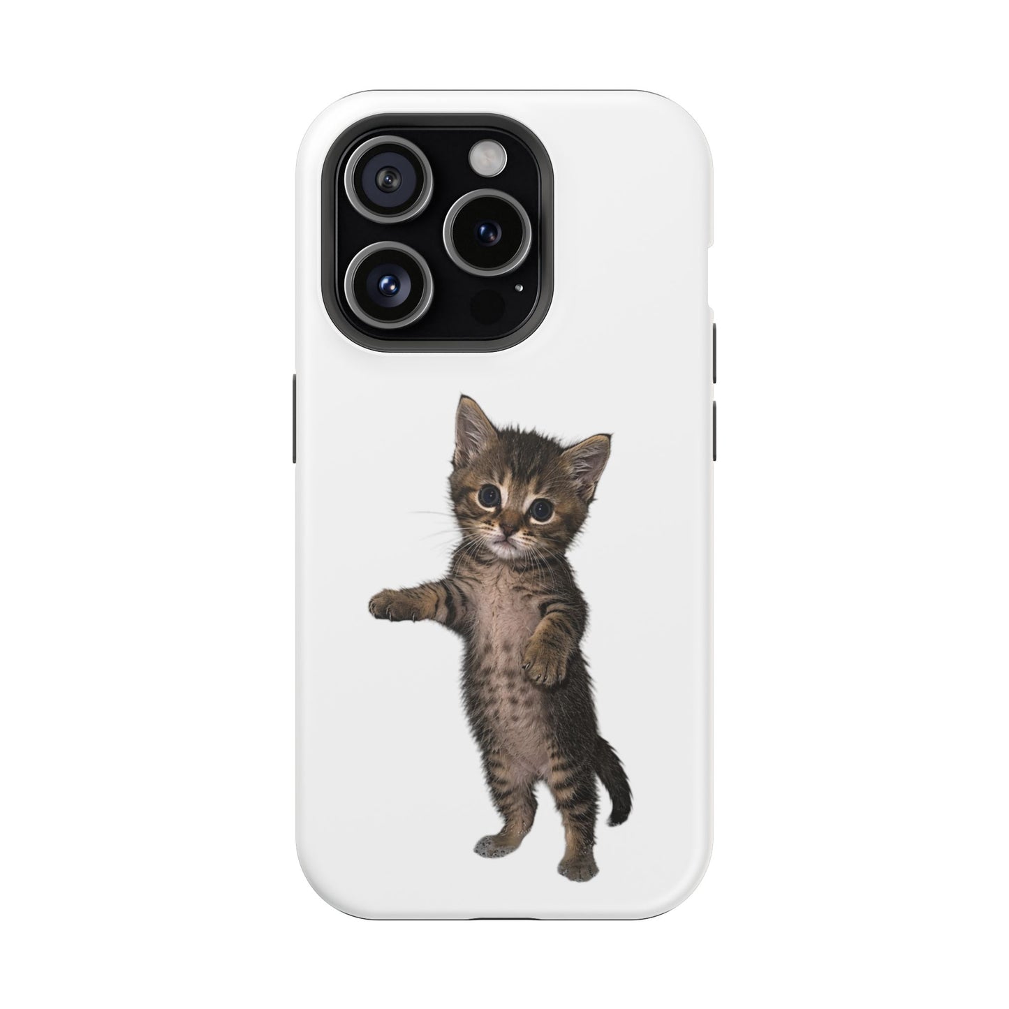 Cute Standing Kitten Magnetic Phone Case