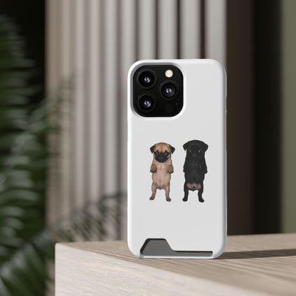 Pug Pair Card-Holder Phone Case