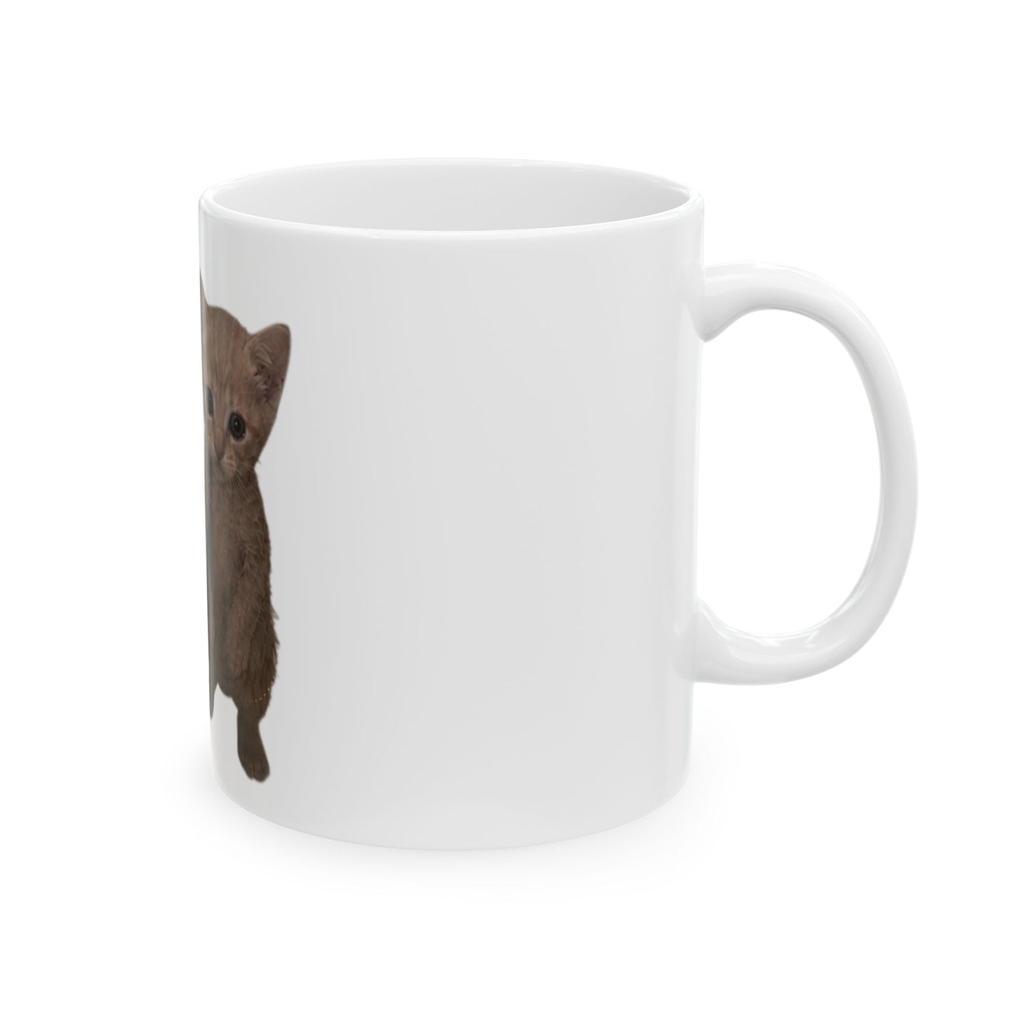 Cute Black & Brown Cat Pair Ceramic Mug  (11oz, 15oz)