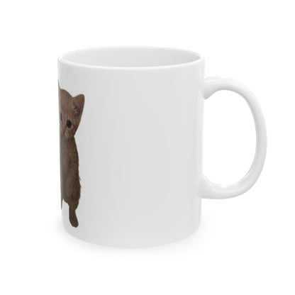 Cute Black & Brown Cat Pair Ceramic Mug  (11oz, 15oz)