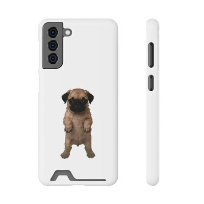 Cute Standing  Pug Card Holder Phone Case