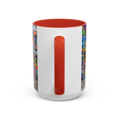 Graffiti Pug Coffee Mug — Colorful Street Art Accent Mug (11/15oz)