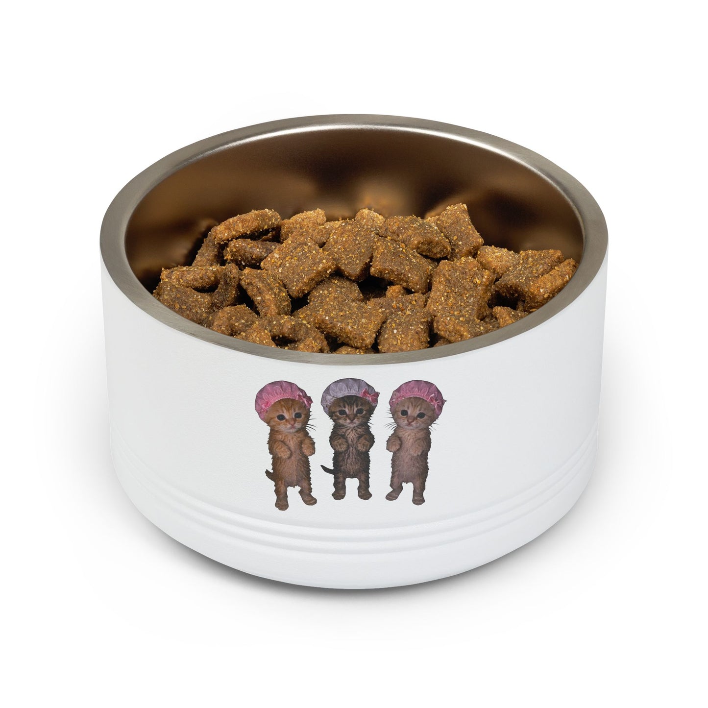 Cute Poodle Trio Pet Bowl — 18oz Stainless Steel Dog Food & Water Bowl