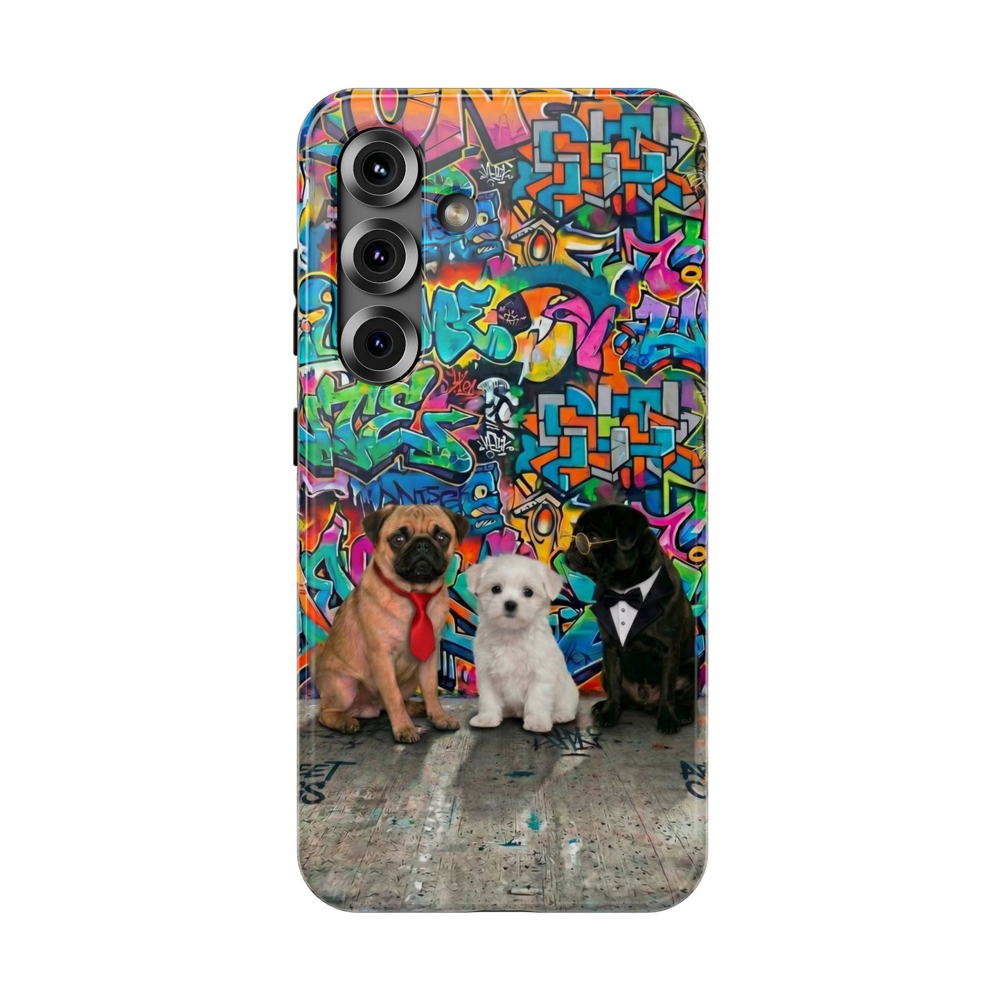 Puppy Squad Graffiti Phone Case — Impact-Resistant Protective Case