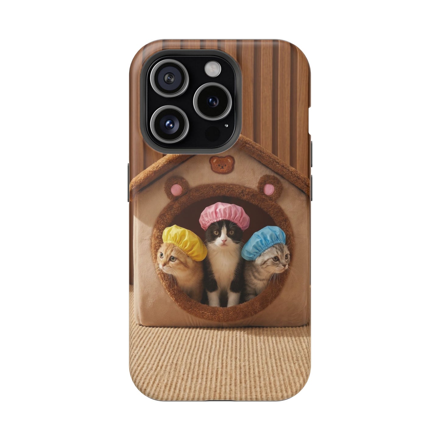 Cute Kittens in Cozy House Phone Case — Magnetic Impact-Resistant Case