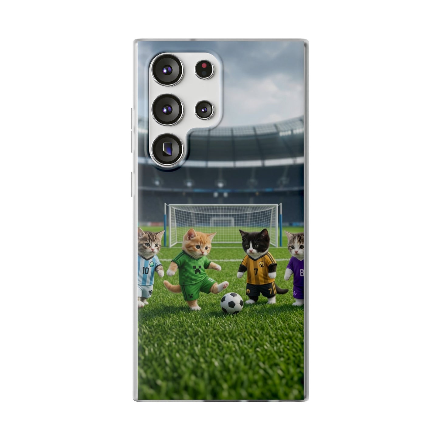 Cute Soccer Cats Phone Case — Kawaii Football Kit iPhone Cover
