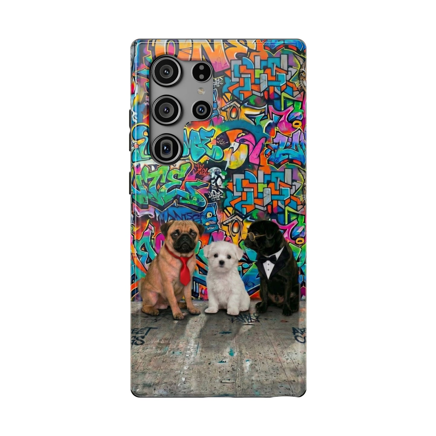Puppy Squad Graffiti Phone Case — Impact-Resistant Protective Case