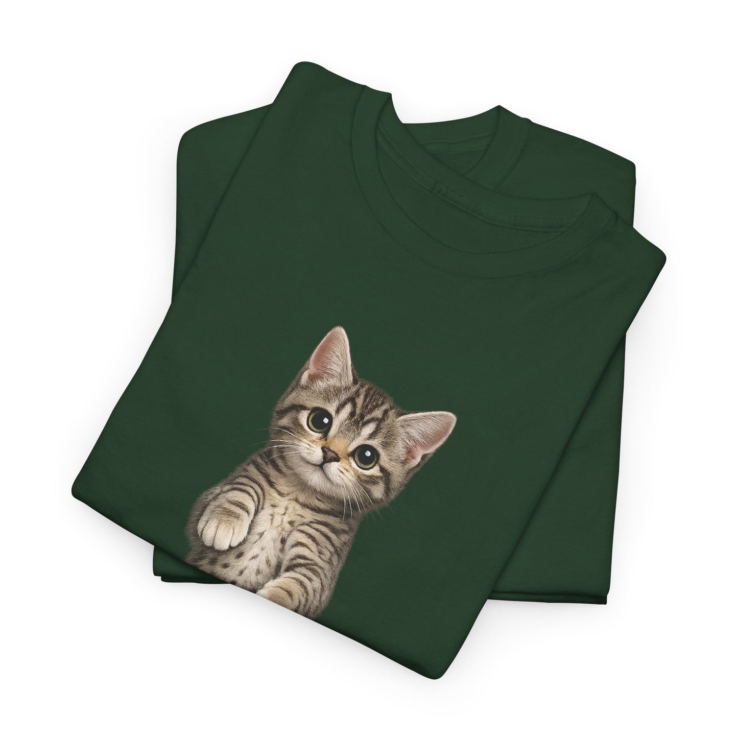 Standing Tabby Kitten T-Shirt — Cute Cat Graphic Tee for Cat Lovers