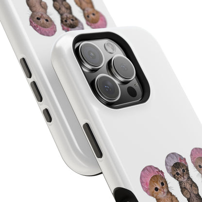 Cute Standing Kittens with Shower Caps  Phone Case