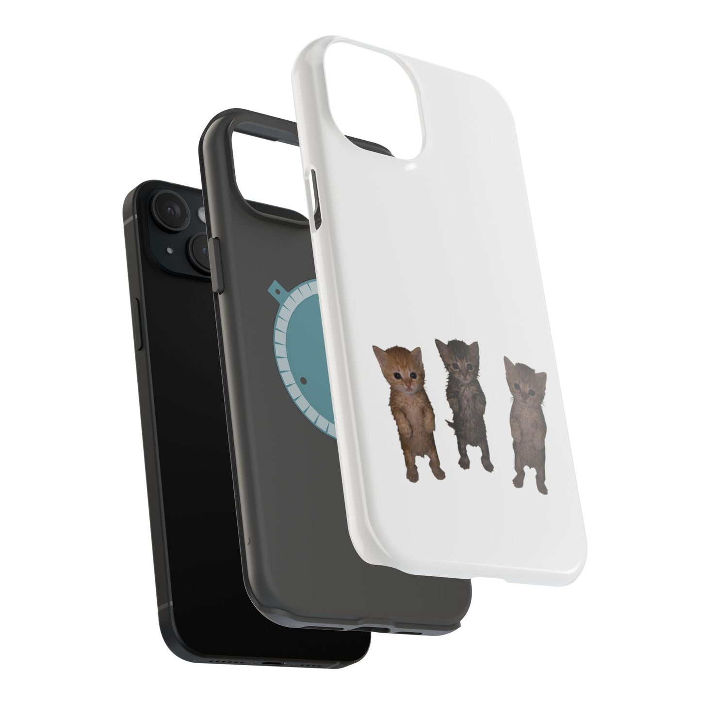 Cute Trio Kittens  Magnetic Impact-Resistant Phone Case