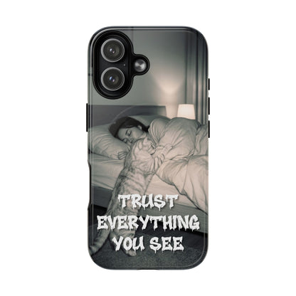 Phone Case ‘Trust Everything You See’ Surreal Sleep Graphic Tough Magnetic Case