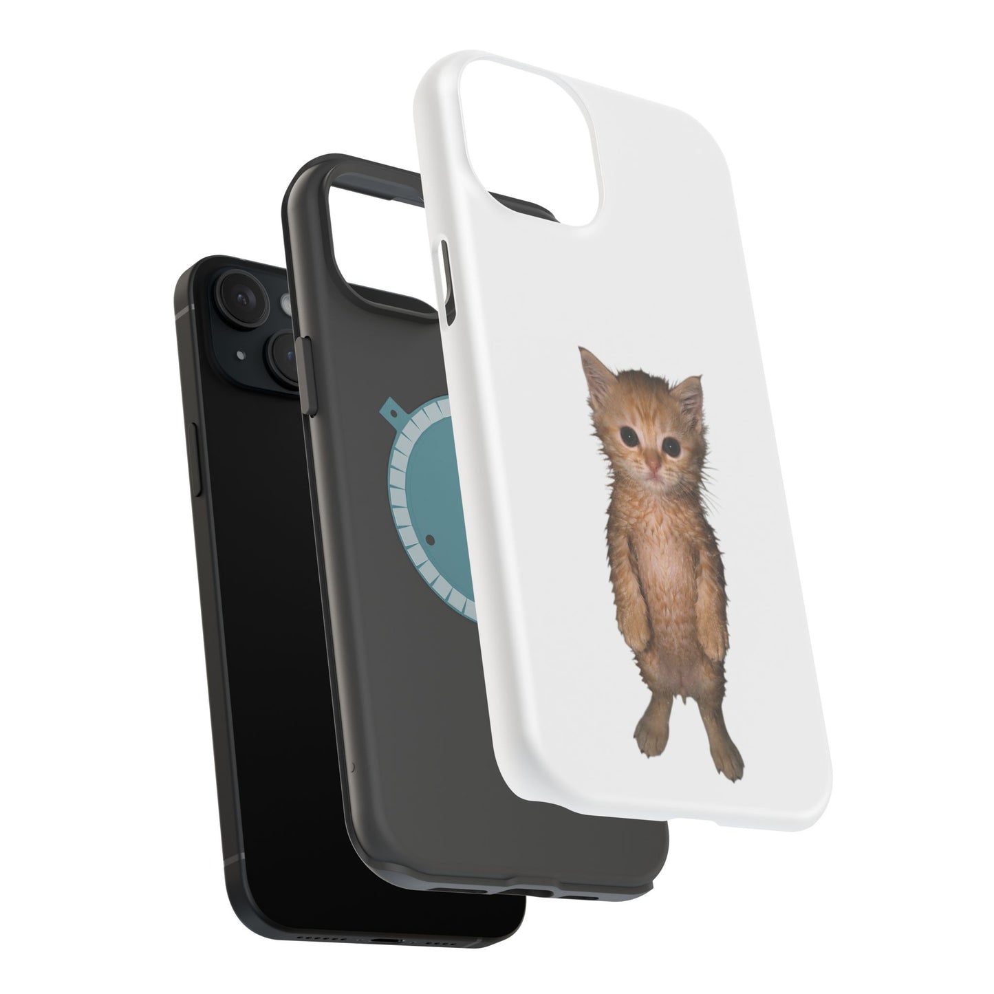 Cute Standing Kitten Magnetic Impact-Resistant Phone Case