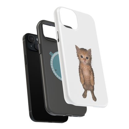 Cute Standing Kitten Magnetic Impact-Resistant Phone Case