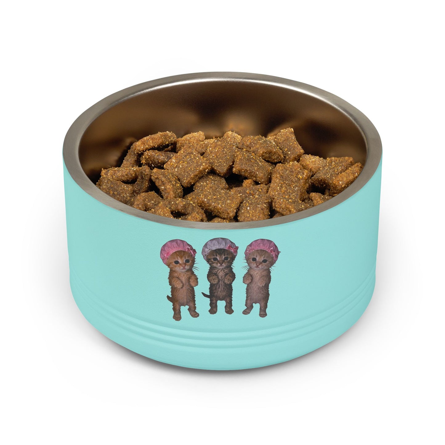 Cute Poodle Trio Pet Bowl — 18oz Stainless Steel Dog Food & Water Bowl