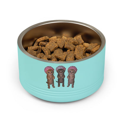 Cute Poodle Trio Pet Bowl — 18oz Stainless Steel Dog Food & Water Bowl