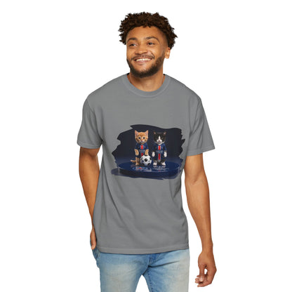 Cat Soccer Players T‑Shirt — Cute Kitten Football Graphic Tee