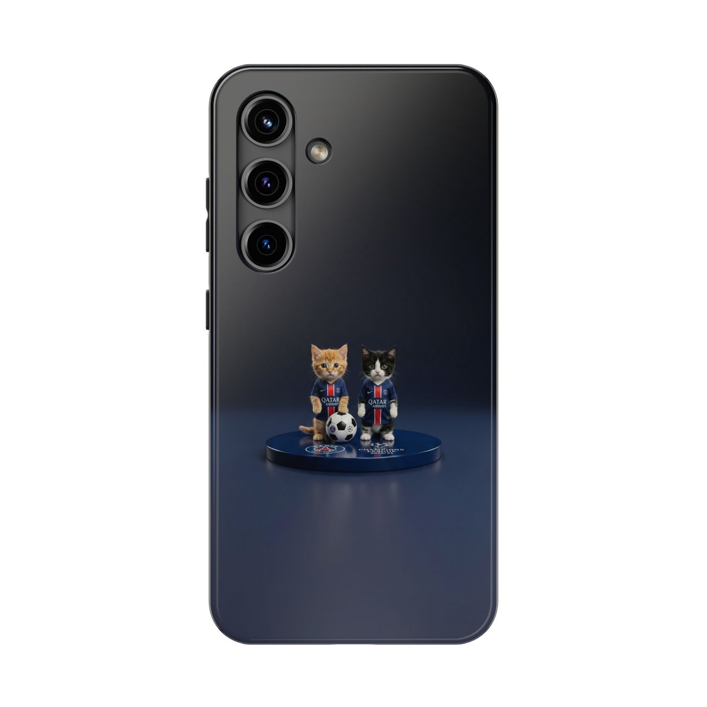 Phone Case — Cute Soccer Cats Design (Kawaii Kitten Football Fans)