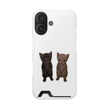 Cute Kitten Duo Phone Case with Card Holder