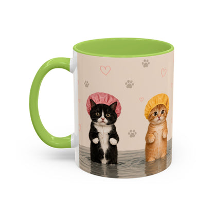 Cute Kittens in Shower Caps Accent Coffee Mug – 11/15oz