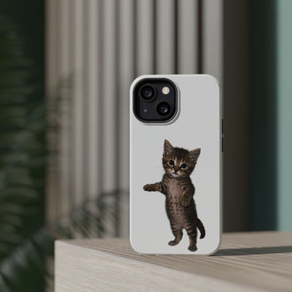Cute Standing Kitten Magnetic Phone Case
