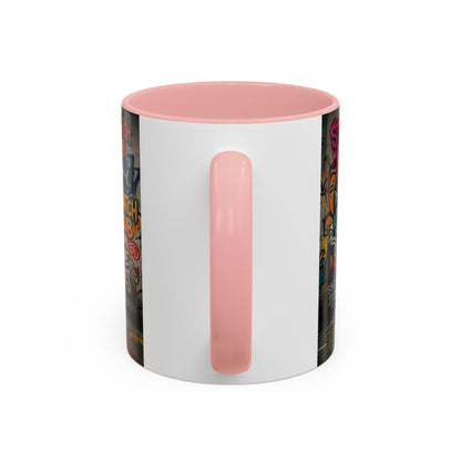 Graffiti Meow Squad Accent Coffee Mug — Cute Kittens ‘Purr-ject’ Street Art Design (11/15oz)