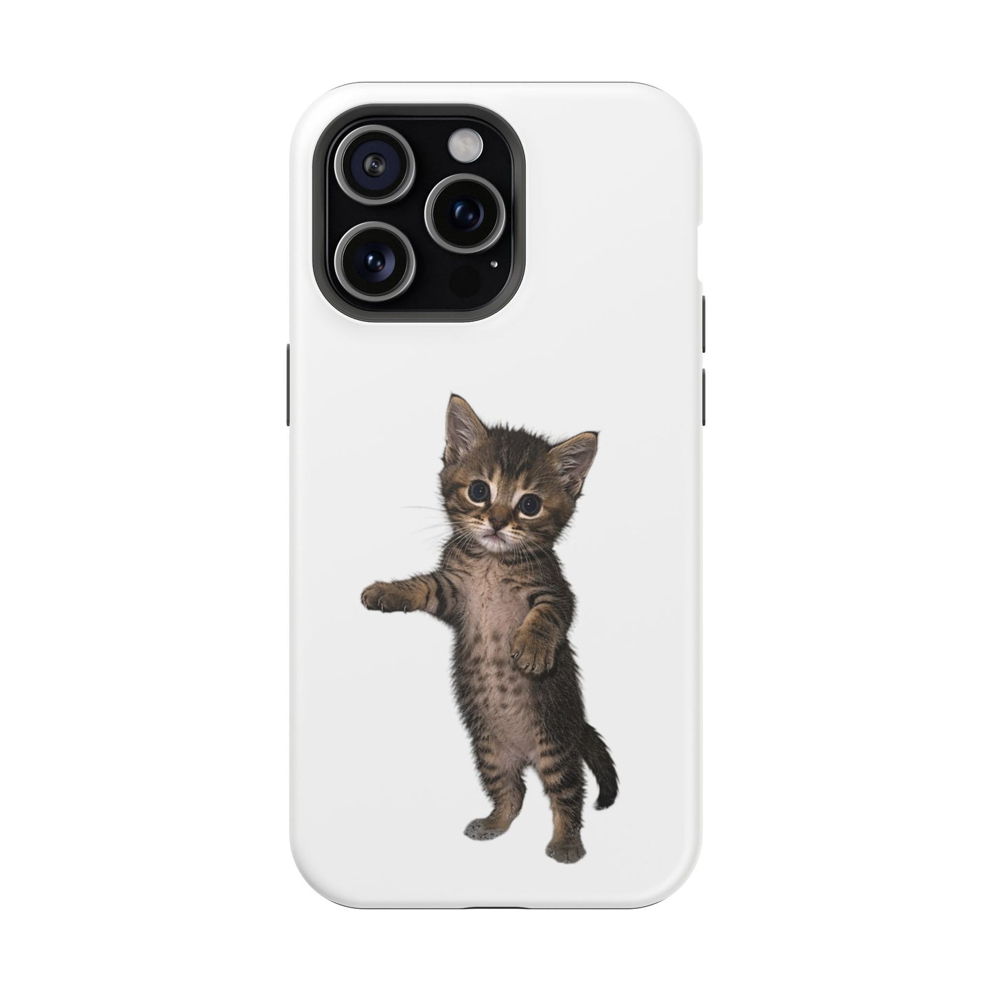 Cute Standing Kitten Magnetic Phone Case