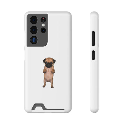 Cute Standing Pug Phone Card Case
