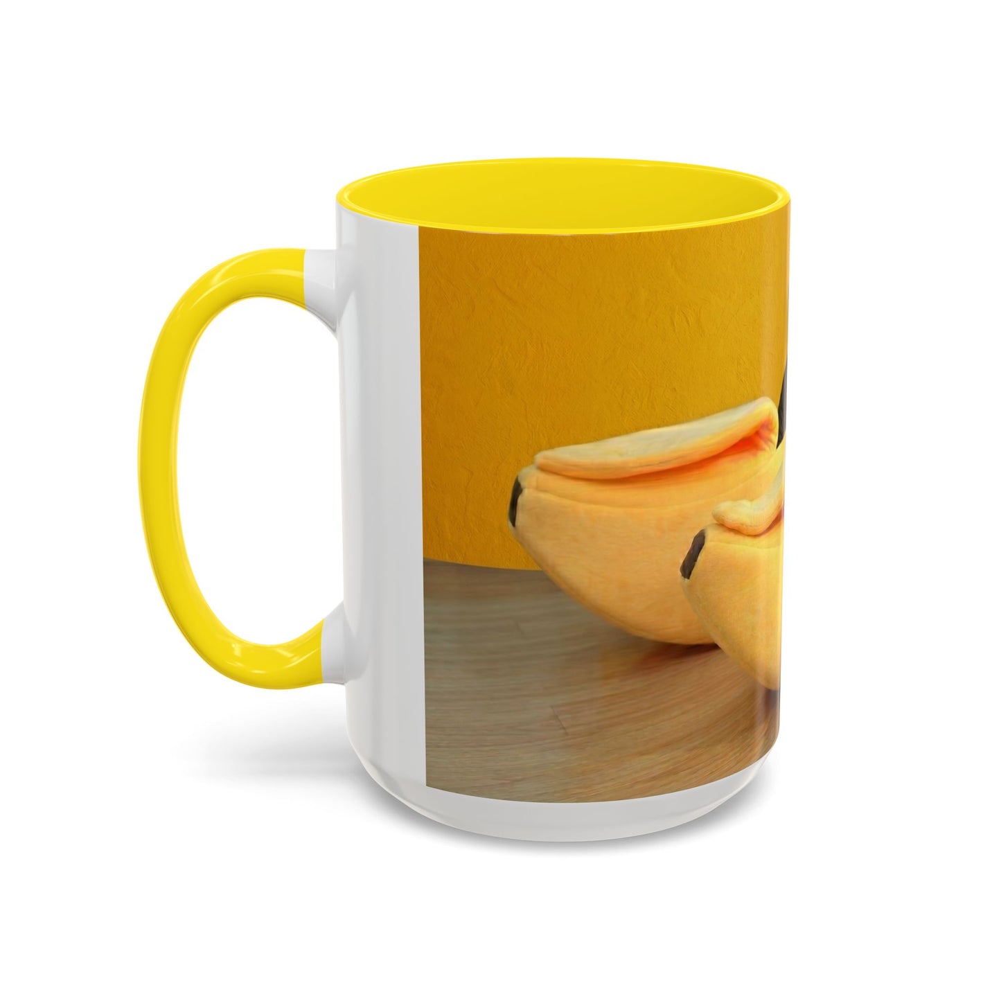 Yellow Cat Bananas Accent Coffee Mug — Cute Kittens in Yellow Room (11/15 oz)
