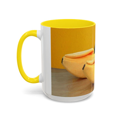 Yellow Cat Bananas Accent Coffee Mug — Cute Kittens in Yellow Room (11/15 oz)