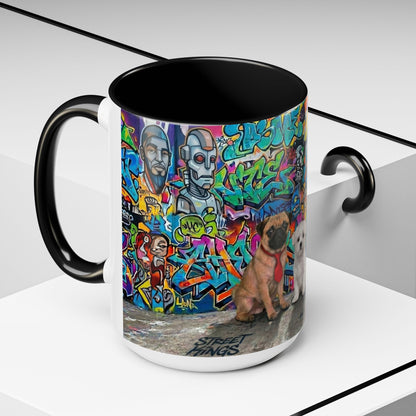 Graffiti Pets Coffee Mug — Colorful Street Art Dog & Cat Accent Mug (11/15oz)