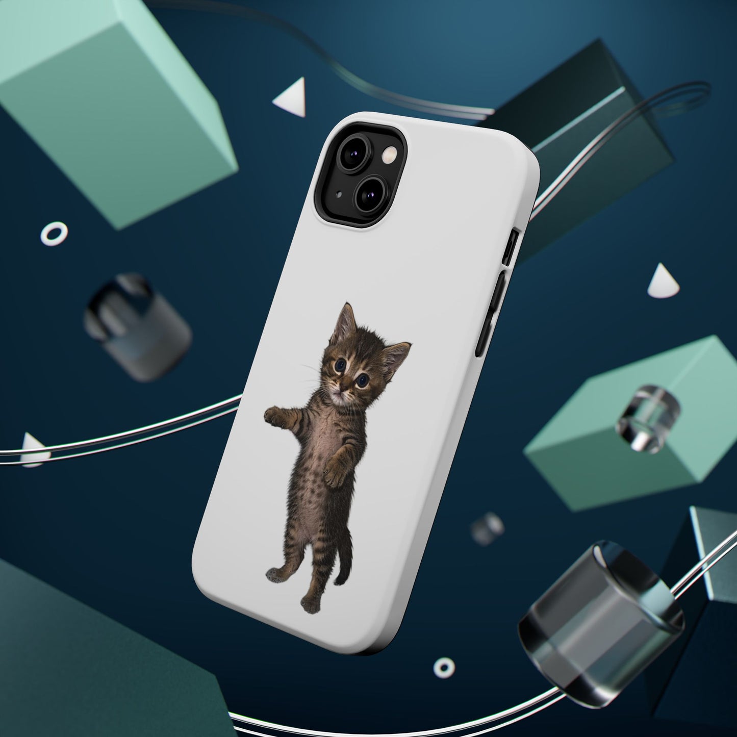 Cute Standing Kitten Magnetic Phone Case