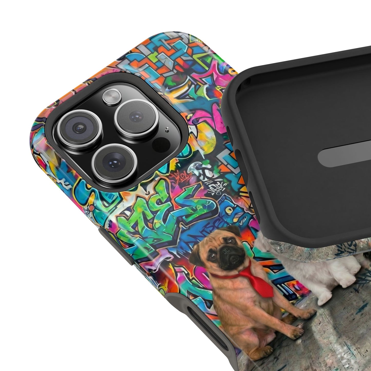 Puppy Squad Graffiti Phone Case — Impact-Resistant Protective Case