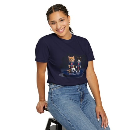 Cat Soccer Players T‑Shirt — Cute Kitten Football Graphic Tee