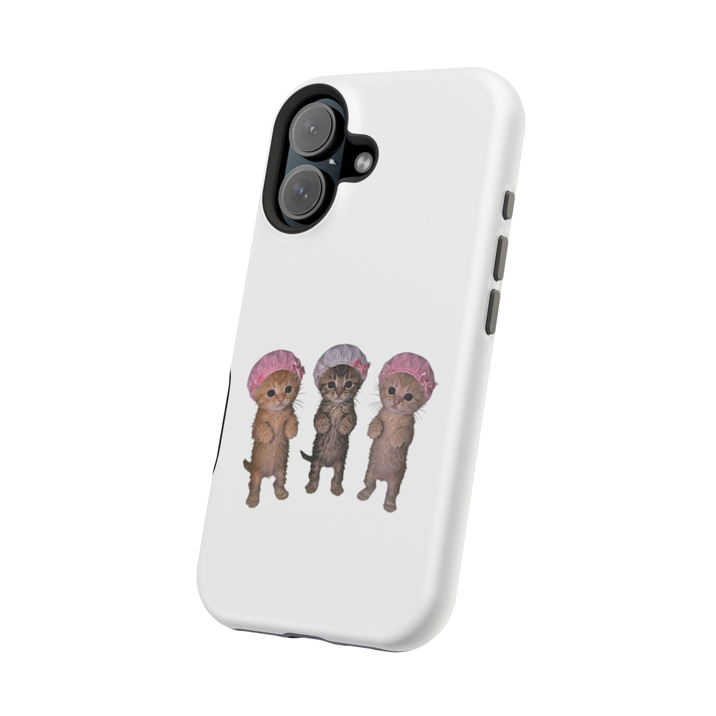 Cute Standing Kittens with Shower Caps  Phone Case