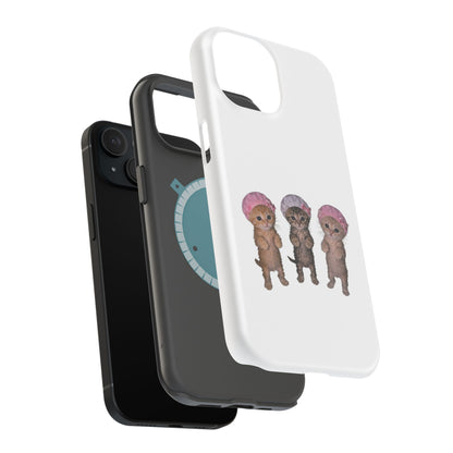 Cute Standing Kittens with Shower Caps  Phone Case