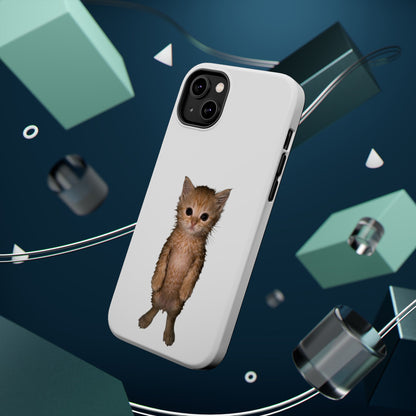 Cute Standing Kitten Magnetic Impact-Resistant Phone Case