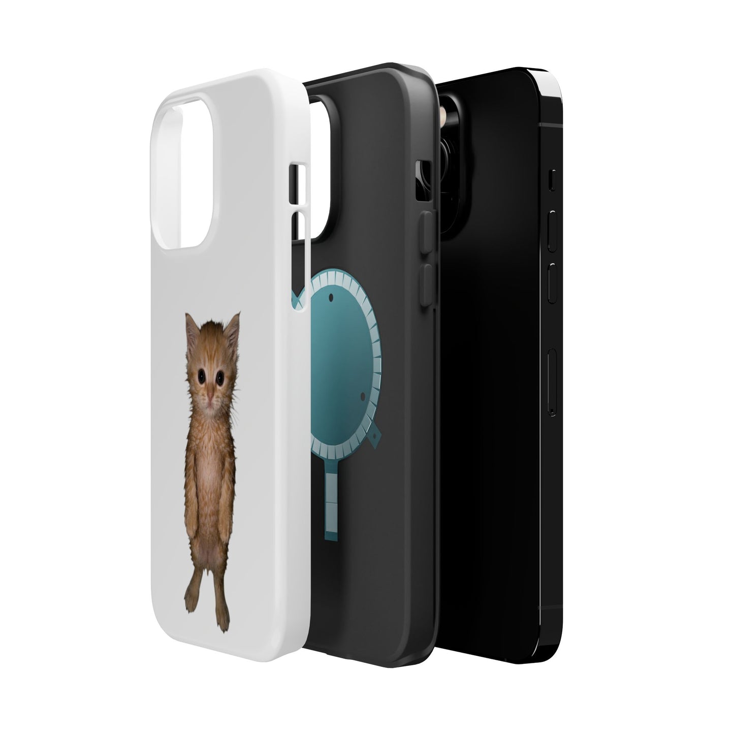 Cute Standing Kitten Magnetic Impact-Resistant Phone Case