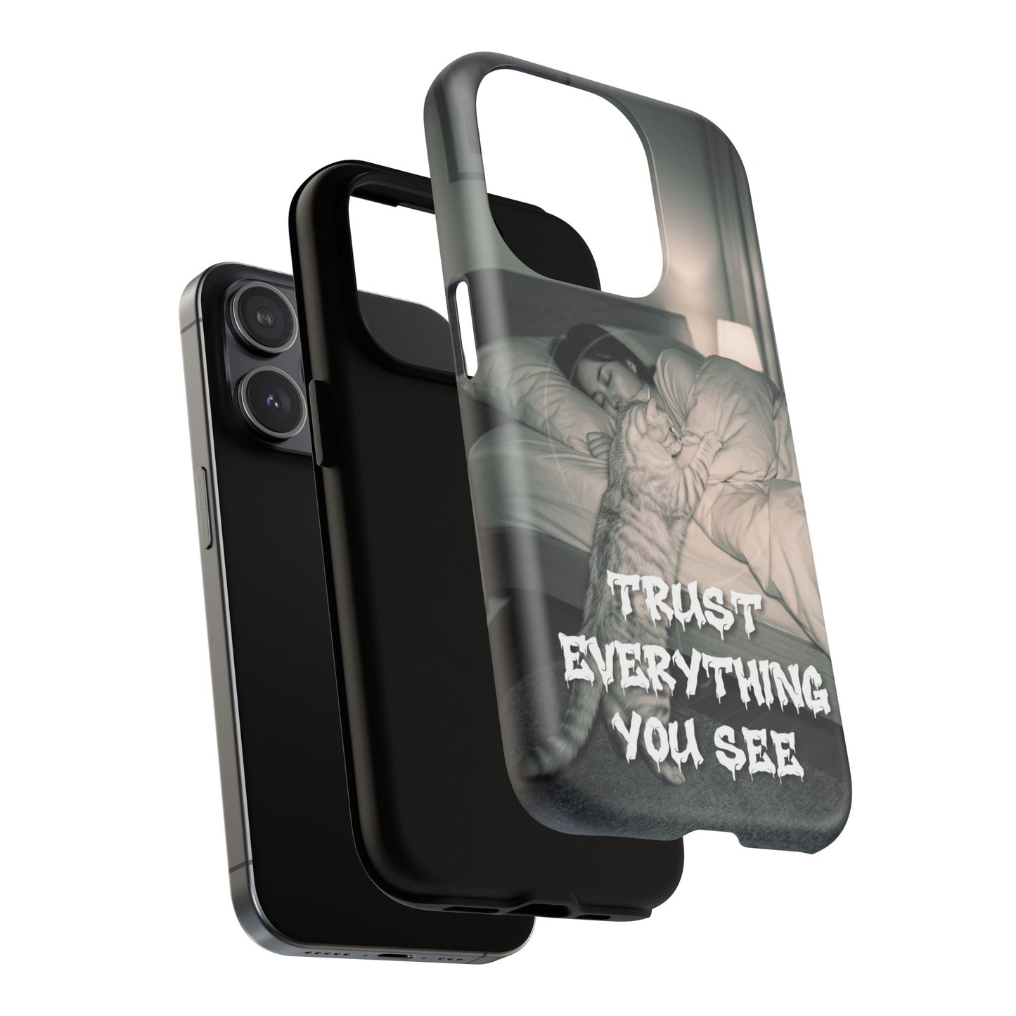 Phone Case ‘Trust Everything You See’ Surreal Sleep Graphic Tough Magnetic Case