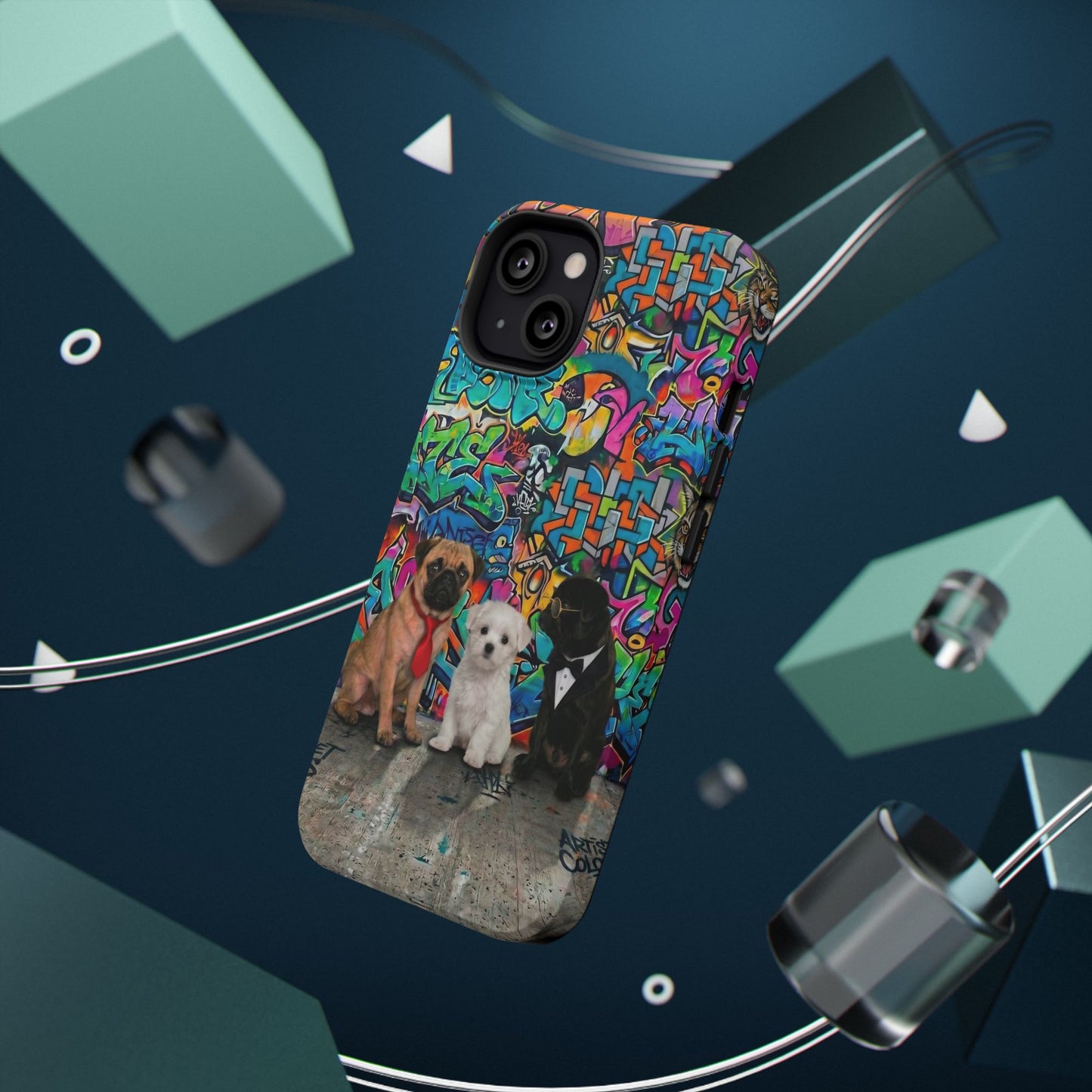 Puppy Squad Graffiti Phone Case — Impact-Resistant Protective Case