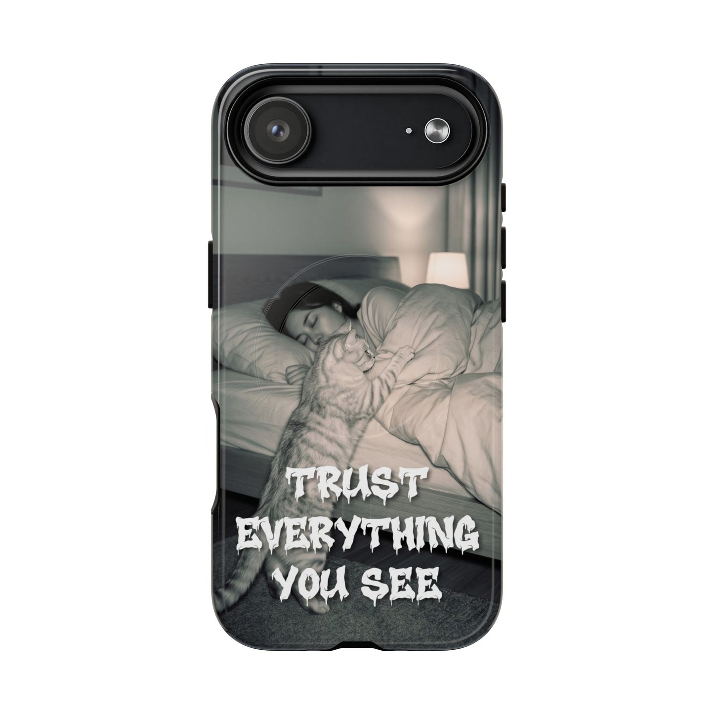 Phone Case ‘Trust Everything You See’ Surreal Sleep Graphic Tough Magnetic Case