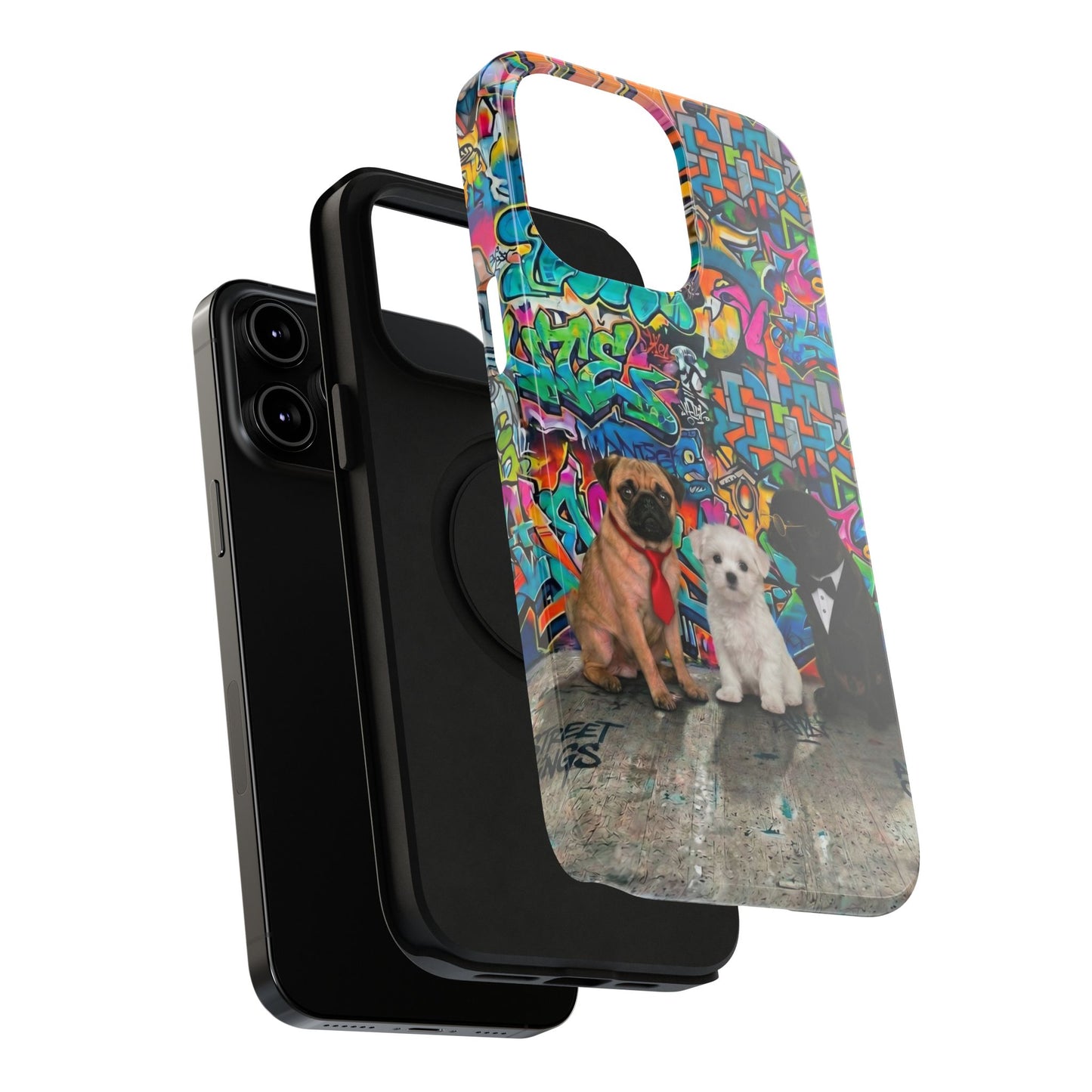 Puppy Squad Graffiti Phone Case — Impact-Resistant Protective Case