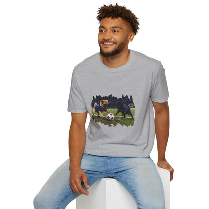 Soccer Puppies T-Shirt — Playful Puppy Soccer Match Tee