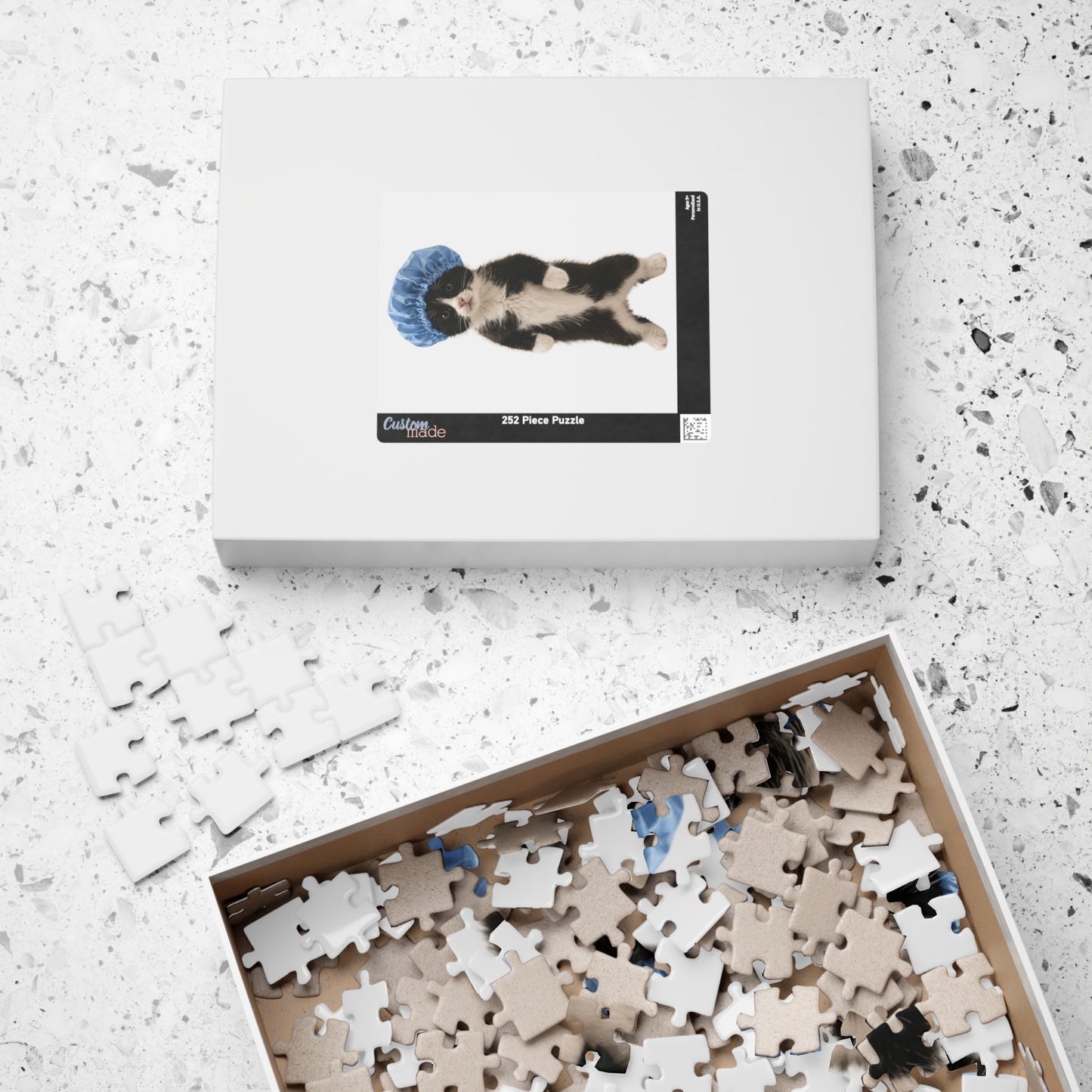Cat in Shower Cap Jigsaw Puzzle